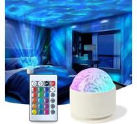 2 In 1 Northern Lights Projector, 16 Color Aurora Night Light Projector,Remote Galaxy Light Projector,Usb Recharge Ocean Wave Projector For Playroom Birthday Kids Teen Gift (Aurora & Wave)