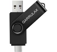 2 in 1 OTG Flash Drive USB Flash Drive USB 2.0 Rotating USB Flash Drive for Android Smartphones Macbook Tablets PC (Black, 32GB)