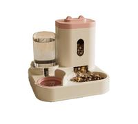 2-in-1 Pet Feeder and Water Dispenser, 2 in 1 Design, Large2.2L/ 3.3L Self Feeding Station for Small Medium Dog Cat (Pink*3200ML)