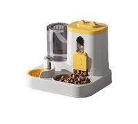 2-in-1 Pet Feeder and Water Dispenser, 2 in 1 Design, Large2.2L/ 3.3L Self Feeding Station for Small Medium Dog Cat (Yellow*2200ML)