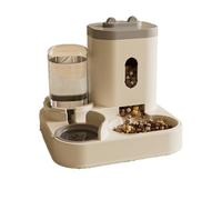 2-in-1 Pet Feeder and Water Dispenser, 2 in 1 Design, Large2.2L/ 3.3L Self Feeding Station for Small Medium Dog Cat (Gray*3200ML)