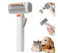 2-in-1 Pet Self-Detangling & Grooming Comb, Professional Deshedding Tool for Dogs & Cats, Dematting Brush & Undercoat Rake for Long or Short Hair, Removes Mats, Tangles & Loose Fur (1pc)