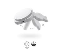 ZENS 2-in-1 - Plot de charge sans fil - 2-en-1 MagSafe + Watch - 20 Watt - sur le câble : USB-C - blanc - pour Apple AirPods with MagSafe Charging Case; AirPods Pro; iPhone 12, 13, 14 Blanc