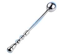 2-IN-1 Plug Anal en Métal Plugs Anals,235mm Gode Anal avec Perles Anales & Poignée,Anale Extenseur Homme,Plug Anale,Extenseur Femme,Godemichets Femme (Ø：38mm)