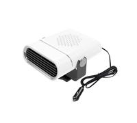 2-in-1 Portable Car Heater With 360° Rotation, Windshield Heater, 12V/24V Vehicle Defroster & Fan, Heating/Cooling Switchable, For All Cars (White,12V)