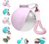 2 in 1 Portable Dog Water Bottle, Dogs Water Bottle Portable with Leak-Proof & One-Hand Operation, Light Dog Travel Bowl, Ideal for Walking, Hiking & Travels (Pink)