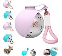 2 in 1 Portable Dog Water Bottle, Dogs Water Bottle Portable with Leak-Proof & One-Hand Operation, Light Dog Travel Bowl, Ideal for Walking, Hiking & Travels (Pink+Print)