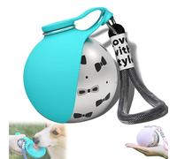 2-in-1 Portable Dog Water Bottle for Small Dogs, Leak-Proof & Compact, One-Hand Operation, Stainless Steel Bottle & Silicone Bowl for Small Dogs Walking, Hiking & Travel (Blue B)