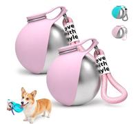 2-in-1 Portable Dog Water Bottle with Foldable Silicone Bowl, Distributeur D’Eau Portable Anti-Fuite pour Petits Chiens Et Chats, Idéal pour Promenade, Randonnée Et Camping(Pink-2pcs)