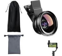 2 In 1 Portable Phone Lens,15x Macro Lens Smartphone,Wide Angle 0.45x,Phone Camera Lens Kit Clip-On Mobile Phone Camera Lenses Universal Compatibility Smartphone