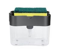 2 In 1 Pressing Type Kitchen Cleaner Cleaning Brush Sponge Mount