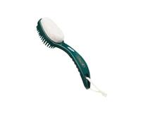 2 In 1 Pumice Stone Foot Brush Scrubber With Handle Feet Exfoliating Dead Skin Remover Massage Pedicure Care Tool Pour éliminer les callosités(Green)