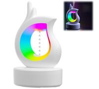 2-in-1 Raindrop Atomizer Humidifier with Bluetooth Speaker,7-Color Night Light,450 ml Usb Powered Spray Humidifier with Anti-Gravity Water Droplet Effect for Bedroom,Home,Office,Desktop