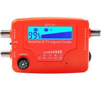 2 in 1 Satellite and TV Signal Finder LCD Digital Satellite Finder Portable TV Antenna Signal Power Meter Signal Detection Meter with Compass Alarm Buzzer