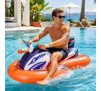 2-in-1 Shark Inflatable Jet Water Ski Ride-On Pool Floatie Water Soaker