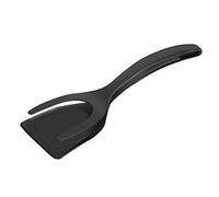 2 in 1 Silicone Spatula Turner, NOn Stick Egg Flipper Spatula Tongs Grip Flip Kitchen Tongs Fish French Toast Omelet Making for Pancakes, Fish, Eggs