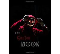 2 In 1 Sketch Book: Black & White Papers, 150+ Pages Each, Extra Large 8.5" X 11" (Modern Art Cover Vol.26)