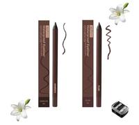 2-in-1 Smudgeproof Eyeliner/Brow Pencil - 24HR Waterproof Sharpening Duo, Crease-Free for Oily Lids, Smudge-Proof Sharpening Pencils for Defined Eyes, No-Touchup Wear (Mixed#3)