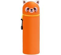 2 In 1 Soft Silicone Pencil Case - Kawaii Soft Silicone Case For School, Expandable Animal Shape, Raton Whip, Cat