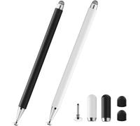 2 in 1 Stylus Touch Stylus Pen for Tablet Mobile Phone, Universal Capacitive Stylus Pen with 2 Replacement Tips for iPhone, iPad, Samsung