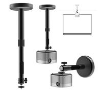 2 in 1 Support Videoprojecteur Plafond, Support Mural Videoprojecteur, Support Projecteur, 360° Schwenkbar Support Rétroprojecteur, jusqu'à 3 kg, Distance au Plafond de 20 à 40 cm
