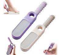 2 in 1 Toe Cleaning Brush & Foot File Callus Remover for Feet in Shower, Silicone Gap Brush Betwee, Applicable to All People (Mix)