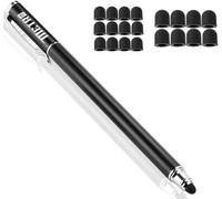 2 In 1 Universal Capacitive Touch Screen Stylus Pen With 20 Replacement Rubber Tips Compatible With Ipad, Iphone, Ipad Pro, Galaxy, Smartphone And Other Touch Screen Devices