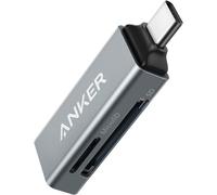 2-in-1 USB-C Card Reader - Memory Card Reader for DXC, SDHC, SD, MMC, RS-MMC, Micro SDXC, Micro SD, Micro SDHC and UHS-I Cards with USB-C on The Go