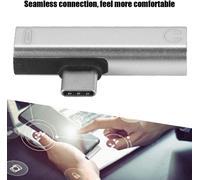 2-in-1 USB C to 3.5 mm Headphone and Charger Adapter,Charge and Listen to Music Simultaneously,Compatible with USB C Port Devices for Etc (Silver)