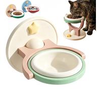 2-in-1 Wall Mounted & Elevated Cat Bowl,with Removable Pet Bowl，B：Plastic