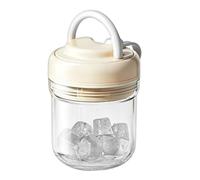 2-in-1 Water Bottle | PP PET Portable Leakproof Drink Bottle With Silicone Ice Tray Straw 9.3×9.3×12cm 200g Travel Gym Outdoor Cooling Beverage Maker | Home Office Picnic Beach Party Road Tri