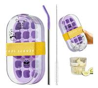 2 In 1 Water Bottle with Ice Tray, Press-to-Release Integrated Tray, Refresh with Instant Chilling, High-Capacity Container, Construction Frame, Party Accessory for Kitchen