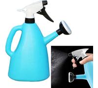 2 in 1 Watering Can with Sprayer, Dual-Purpose Sprinkler Watering Can, Multifunctional Garden Sprayer, 1L Plastic Watering Can Indoor Garden Plants Pressure Spray Water Kettle for Flowers, Succulents