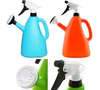 2 in 1 Watering Can with Sprayer, Dual-Purpose Sprinkler Watering Can, Multifunctional Garden Sprayer, 1L Plastic Watering Can Indoor Garden Plants Pressure Spray Water Kettle for Flowers, Succulents