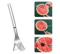 2 In 1 Watermelon Slicer, Multifunctional Melon Cutter Stainless Steel Multipurpose, Watermelon Fruit Cutting Knife And Fork Tableware Fork