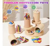 2 In 1 Wooden Toys Kids Color Sorting Game,Montessori Wooden Toy,Montessori Games 1-3 Years,For Children 1 2 3 Years Old.[F21]