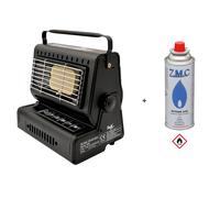 2 in1 Chauffage au Gaz par Rayonnement Portable Piezo Inclus 6 X Camping