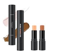 2 in1 Contouring Stick, Double-ended Illuminateur Bâton Highlighter Crème du Visage Miroitement Contour Stick Maquillage Beauté, Stick Contouring et Highlighter Double-Embout à Emporter Partout (03)