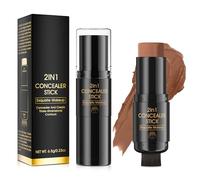 2 In1 Crème Bronzante Stick Avec Pinceau,Contour Stick Maquillage,Visage Eclaircit Crayon Ombres,pour Joues Yeux Lèvres Types de Peau Maquillage Visage,Longue Durée Imperméable Lisse