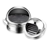 2 Inch ~12inch Grille D'AéRation En Acier Inoxydable, Couvercle De Protection D'AéRation Rond, Grille Aeration Exterieur Covers Pour SystèMe De Ventilation ExtéRieure, Argent(70mm (3 inches)2pack)