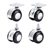 2 Inch Chair Wheel Furniture Caster Heavy Duty M8 / Plate Alloy Swivel Castor Wheels Trolley Brake 4Pcs Casters