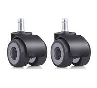 2 Inch Circlip Load-Bearing Casters,Double Wheels with 4 Bearings Mute Furniture Office Chair Universal Wheel 2Pcs Casters(Wheels X 2)