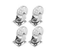 2 Inch Swivel Plate Casters Heavy Duty Caster Wheels for Furniture Crystal Clear Polyurethane Rolling Castors with 2Pcs Casters