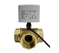 2" Inch Three Way Motorized Ball Valve Big Torque 220V 12V 24V 3-Wire 2 Control Brass Electric Ball Valve(12VDC_L TYPE)