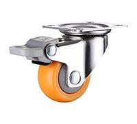 2 Inches 50mm Heavy Duty 160kg Orange Swivel Castor Wheels Trolley Furniture Caster 4Pcs Casters(2b2c)