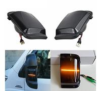 2 Indicateur de clignotant à LED Compatible avec Fiat Ducato Peugeot Boxer Citroen Jumper Indicateur de rétroviseurs latéral dynamique flèches latérales auto Noir fumé