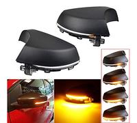 2 Indicateur de clignotant à LED Compatible avec Volkswagen Polo 6R 2009-2017 Indicateur de rétroviseurs latéral dynamique flèches latérales auto Noir fumé