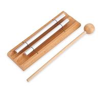 2 - Instrument de Percussion à Tons avec maillet, Instruments de Percussion pour Enfants, Carillon en métal sur Base en Bois pour Enfants et Tout-Petits, Jouet d'éducation Musicale