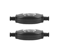 2 Interrupteurs À Double Cou Étanches À La Pluie, Interrupteurs À Câble Étanches Extérieurs, Interrupteurs À Bouton-Poussoir En Ligne, Adaptés Aux Appareils Électriques, Lampes, Transformateurs.