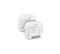 2 interrupteurs connectés encastrés à commandes vocales [Luminea Home Control]